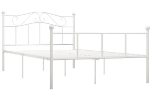 Białe metalowe łózko dwuosobowe 160x200 cm S4-W73 - Łóżka Białe metalowe łózko dwuosobowe 160x200 cm S4-W73 - Łóżka - miniaturka - grafika 1