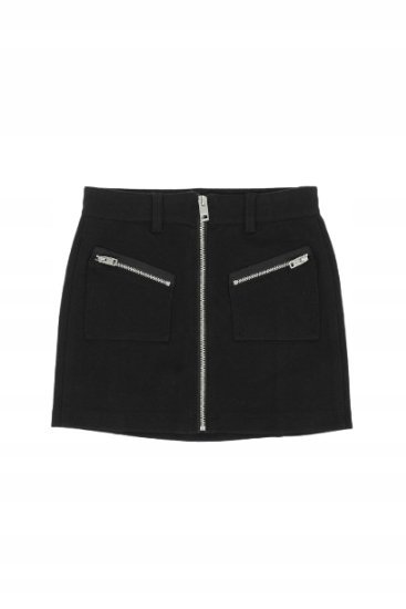Diesel Czarna Spódniczka Zamek Kieszenie Prosta 152 Kya