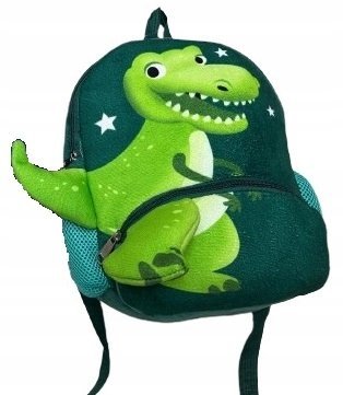 Plecak Dinozaur Tyranozaur Z Ogonem Zielony Dinozaur Dwie Kieszenie