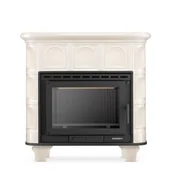 Piece wolnostojące - HIGHER Piec kaflowy z żeliwnym wkładem FLORENCJA beżowy - miniaturka - grafika 1