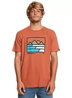 Koszulki męskie - Quiksilver Podstawowa koszulka męska brązowa XL - miniaturka - grafika 1