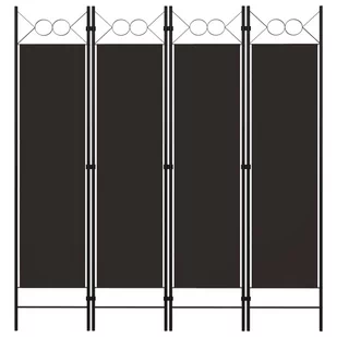 Parawan 4-panelowy, brązowy, 160 x 180 cm - Parawany - miniaturka - grafika 1