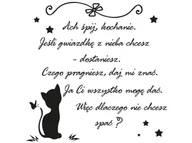Naklejki na ścianę - Cytaty, Ach śpij kochanie, Naklejka ścienna, 100x100 cm - miniaturka - grafika 1