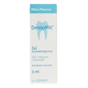 Suplementy naturalne - Mito Pharma Dentomitżel Stany zapalne śluzówki jamy ustnej i dziąseł nanokoenzym Q10 nanomięta betaglukan 5 ml - miniaturka - grafika 1