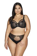 Biustonosze - Biustonosz Soft AV 2072 miękki czarny z kwiatowym haftem 90G - miniaturka - grafika 1