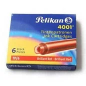 Przybory szkolne - Pelikan Naboje krótkie TP/6 czerwone - miniaturka - grafika 1