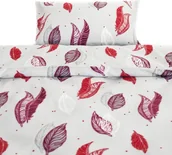 Pościel - Pościel z polaru z motywem piór - Przytulna i miękka, wykonana w 100% z poliestru 135x200 cm - miniaturka - grafika 1