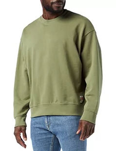 Wrangler Męska bluza Casey Jones Crew Sweatshirt, DEEP Lichen Green, XXL - Bluzy męskie - miniaturka - grafika 1