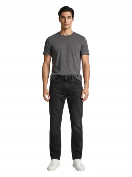 PEPE JEANS CZARNE JEANSY RURKI Z PRZETARCIAMI I ZAMKIEM 40/30 16BA