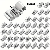 Inne - TEMU 50szt. Klipsów do Kabli Paneli Słonecznych ze Stali Nierdzewnej - Wytrzymałe Uchwyty do Przewodów Fotowoltaicznych dla Zewnętrznych Generatorów - miniaturka - grafika 1