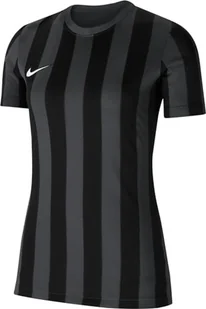 Nike Damska koszulka Striped Division Iv Jersey Ss Women T-Shirt szary antracytowy/czarny/biały XS - Koszulki i topy damskie - miniaturka - grafika 1
