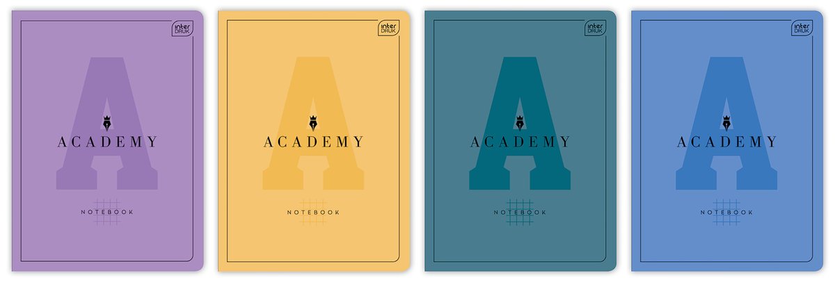 Zeszyt A5, Academy Hybrid, w kratkę 32 kartki, Interdruk