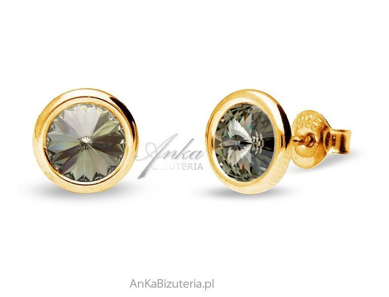 ankabizuteria.pl Kolczyki srebrne pozłacane Swarovski Tiny Bonbon Stu