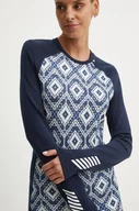 Bielizna sportowa damska - Helly Hansen longsleeve funkcyjny LIFA MERINO kolor granatowy 49379 - miniaturka - grafika 1