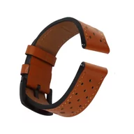 Akcesoria do smartwatchy - Bransoletka do zegarka Galaxy Watch 4 Regulowany skórzany pasek z brązową klamrą - miniaturka - grafika 1