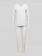 Bielizna nocna - Piżama z wzorem w paski - miniaturka - grafika 1