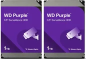 Dyski serwerowe - Dysk serwerowy WD Zestaw 2 dyski serwerowe WD Purple 1TB 3.5'' SATA III 6 Gb/s WD11PURZ - miniaturka - grafika 1
