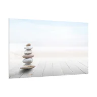Biuro i firma OUTLET - OUTLET Obraz szklany KAMIENIE ZEN 60x40cm ozdobna szklana tablica magnetyczna - miniaturka - grafika 1