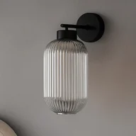 Lampy ścienne - Unikalny kinkiet z dymionym kloszem do korytarza K-5757 z serii SILVA - miniaturka - grafika 1