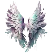 Pasmanteria - Naprasowanka Skrzydla anioł sztuka 3 - miniaturka - grafika 1