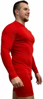 Koszulki sportowe męskie - SPORT T-shirt z długim rękawem - męska .XXL .czerwony - grafika 1