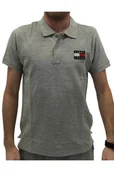 Koszulki męskie - Tommy Hilfiger koszulka męska polo 456, szara, Rozmiar M - miniaturka - grafika 1