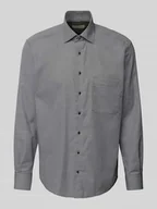 Koszule męskie - Koszula biznesowa o kroju comfort fit z listwą guzikową - miniaturka - grafika 1