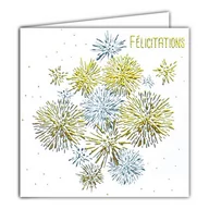 Kartki okolicznościowe i zaproszenia - Afie Kartka, kwadratowa, w kolorze złota, kartka z życzeniami na każdą okazję – wesele, zaręczyny, 2 urodziny dziecka, chrzest, z okazji 2002 - miniaturka - grafika 1