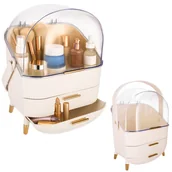 Kosmetyczki, organizery i kuferki - Organizer na KOSMETYKI biżuterię PĘDZLE kuferek XL z szufladami KOSMETYCZKA - miniaturka - grafika 1