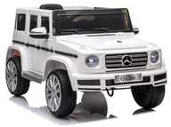 Pojazdy elektryczne dla dzieci - LEAN CARS Samochód na akumulator Mercedes G500 biały 7912 - miniaturka - grafika 1