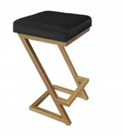 Taborety i hokery - Hoker Zeta Loft Metal podstawa złota MG19 - miniaturka - grafika 1