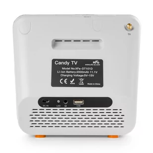 Mini telewizor przenośny 7" DVB-T2 H.265 Pomarańcz - Kable - miniaturka - grafika 2