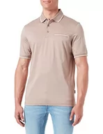 Koszulki męskie - bugatti Męska koszulka polo, beżowy-50, M - miniaturka - grafika 1