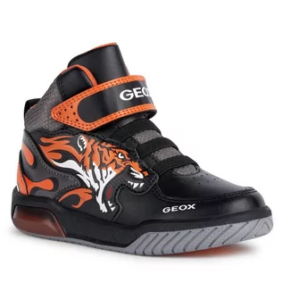 Buty dla chłopców - Sneakersy Geox J Inek Boy J369CC 0BUCE C0038 D Black/Orange - grafika 1
