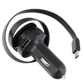 Ładowarki samochodowe - Platinet Ładowarka CAR CHARGER ROLLING CABLE 2.4A TYPE-C [44652] PLCRRTC - miniaturka - grafika 1