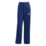 Spodnie rowerowe - adidas Kobiety ESSENTIALS 3-STRIPES OPEN HEM FLEECE PANTS, dark blue/white, XL - miniaturka - grafika 1