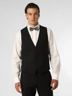 Kamizelki męskie - BOSS Męska kamizelka od garnituru modułowego Mężczyźni Slim Fit wełna ze strzyży czarny jednolity, 50 - miniaturka - grafika 1