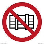 Systemy ekspozycyjne i znaki informacyjne - BA004 NIE ZASTAWIAĆ, PS - PŁYTA PCV 1MM FOTOLUMINESCENCYJNA; (500X500MM) - miniaturka - grafika 1