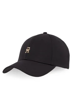 Tommy Hilfiger Czapka z daszkiem Elevated Chic Cap AW0AW17128 Czarny - Czapki i chusty sportowe męskie - miniaturka - grafika 1