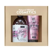 Zestawy kosmetyków damskich - zestaw: żel pod prysznic, 500 ml + balsam do ciała, 200 ml - miniaturka - grafika 1