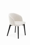 Krzesła - Flavio 2 krzesło tapicerowane ecru nogi czarne - miniaturka - grafika 1