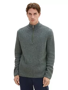 TOM TAILOR sweter męski, 32741 - Green Blue Mouline, L - Swetry męskie - miniaturka - grafika 1