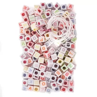 Koraliki Do Biżuterii 170 Szt. – Literki Dalprint - Scrapbooking - miniaturka - grafika 1
