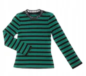 Bluzki damskie - Guess Bluzka Dziecięca z Długim Rękawem w Paski z Logo 7 Kyb - miniaturka - grafika 1