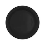 Balony i akcesoria - Talerzyki papierowe czarne, 18cm - 6 szt. - miniaturka - grafika 1