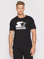 Koszulki męskie - Starter T-Shirt SMG-008-BD Czarny Regular Fit - miniaturka - grafika 1