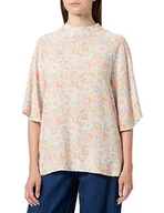 Bluzki damskie - Sidona Damska bluzka z krótkim rękawem, niebieski wielokolorowy, XXL - miniaturka - grafika 1