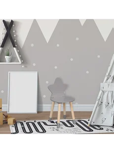 The Home Deco Kids Krzesło dziecięce "Etoile" w kolorze szaro-jasnobrązowym - 28 x 54 x 27 cm - Krzesełka i taborety dla dzieci - miniaturka - grafika 1