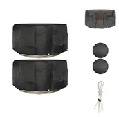 Pokrowce na meble ogrodowe - vidaXL Pokrowce na meble ogrodowe 2 szt. 10 oczek Ø230x90 cm okrągłe - Pokrowce ochronne na meble ogrodowe - miniaturka - grafika 1