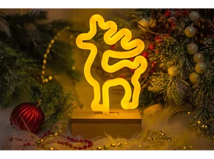 Neon FOREVER TF1 Wood Stand LED Renifer Biała ciepła FLNW02 - Ozdoby bożonarodzeniowe - miniaturka - grafika 1